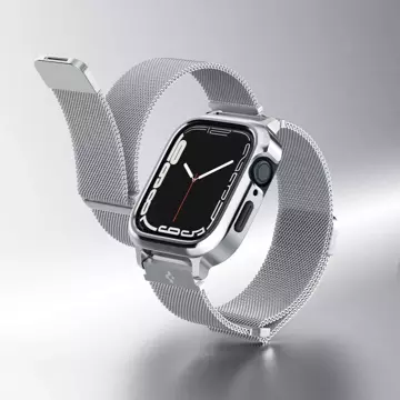 Pasek Spigen Metal Fit "Pro" für Apple Watch 4/5/6/7/8/SE (44/45 mm) Silber