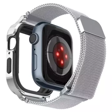 Pasek Spigen Metal Fit "Pro" für Apple Watch 4/5/6/7/8/SE (44/45 mm) Silber
