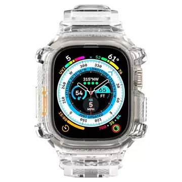 Pasek Spigen Rugged Armor „Pro“ für Apple Watch Ultra (49 mm) Crystal Clear