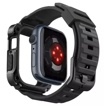 Pasek Spigen Tough Armor "Pro" für Apple Watch 7/8 (45 mm) Metall Schwarz