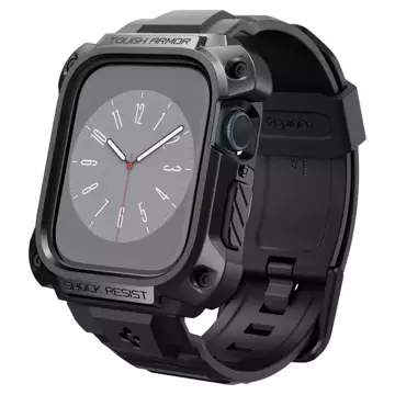 Pasek Spigen Tough Armor "Pro" für Apple Watch 7/8 (45 mm) Metall Schwarz