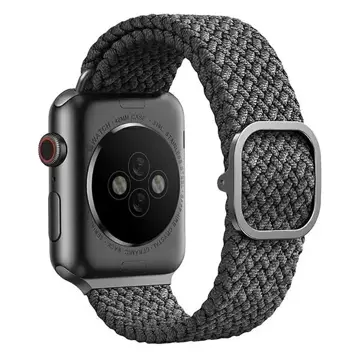 Pasek UNIQ Aspen do Apple Watch 40/38/41 mm Serie 4/5/6/7/8/SE/SE2 Geflochten Szary/Granitgrau