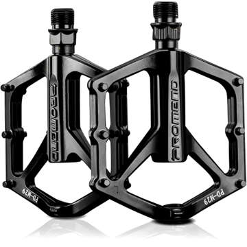 Plattform-Fahrradpedale für MTB-Fahrräder, Aluminium 9/16" Schwarzes Aluminium-Set [2 Stk.]