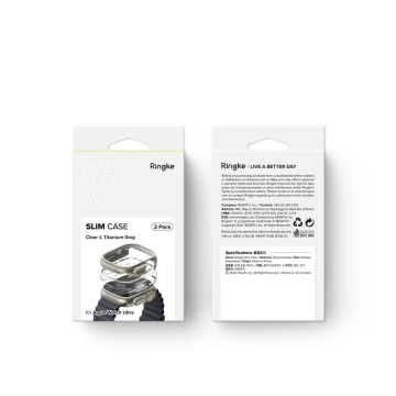 RINGKE SLIM 2ER PACK APPLE WATCH ULTRA (49 MM) KLAR