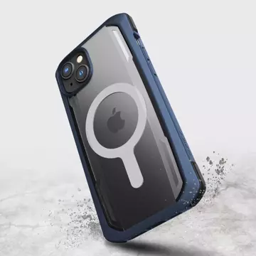 Raptic Secure Case iPhone 14 mit gepanzerter blauer MagSafe-Hülle