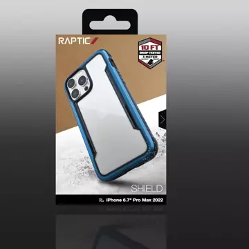 Raptic Shield Case iPhone 14 Pro Max gepanzerte Hülle blau