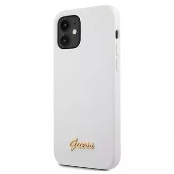 Ratet mal, GUHCP12SLSLMGWH iPhone 12 mini 5,4" biały/white Hardcase Metal Logo Script
