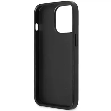 Ratet mal, Handyhülle für iPhone 13 Pro / 13 6,1" schwarz/schwarz Hardcase 4G Triangle Logo Cardslot