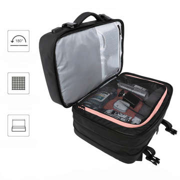 Reiserucksack Bange BackPack Business erweiterbarer Rucksack Geräumige Tasche für 17,3-Zoll-Laptop mit USB-Anschluss Schwarz