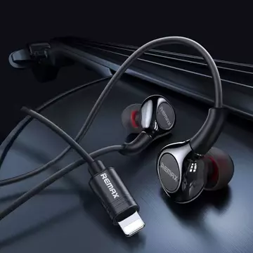 Remax kabelgebundener In-Ear-Kopfhörer aus Metall mit 1,2 m Lightning-Lautstärke-Fernbedienung silber (RM-655is)