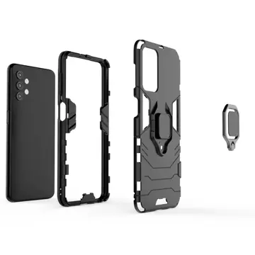 Ring Armor Tough Rugged Hybrid Case Magnetic Cover für Samsung Galaxy A13 5G schwarz