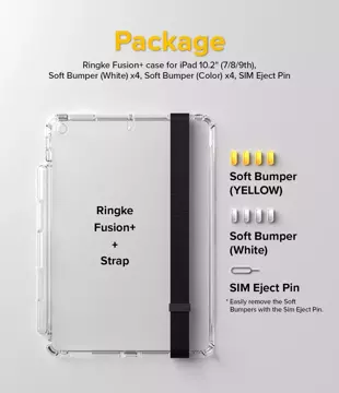 Ringke Fusion Case Cover mit Gelrahmen für iPad 10.2 '' 2021/2020/2019 schwarz (FPS586R55)
