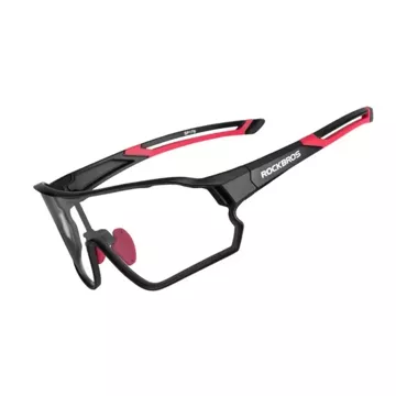 Rockbros 10035 photochrome UV400-Fahrradbrille – Schwarz und Rot