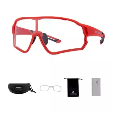 Rockbros 10135R polarisierte Fahrradbrille (rot)