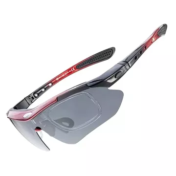 Rockbros 10141 photochrome UV400-Fahrradbrille – rot