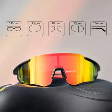 Rockbros 10182 polarisierende Fahrradbrille – rot