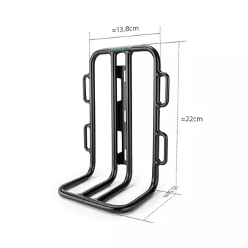 Rockbros 33210010001 vorderes Fahrradregal für Fahrradgabel – schwarz