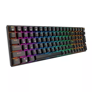 Royal Kludge RK100 RGB mechanische Tastatur, roter Schalter (schwarz)