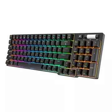 Royal Kludge RK96 RGB mechanische Tastatur, roter Schalter (schwarz)