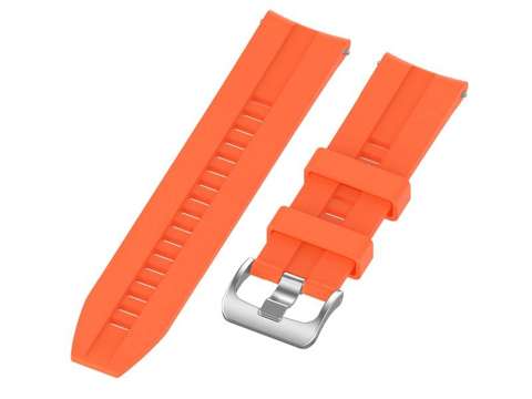 Rubber Alogy Softband Universal-Sportarmband für Smartwatch 22 mm Orange