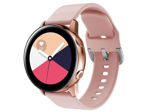 Rubber Alogy Softband Universal-Sportarmband für Smartwatch 22 mm Rosa