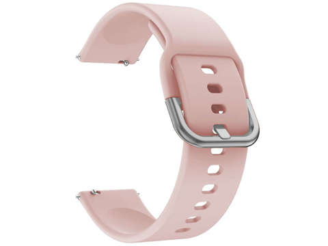 Rubber Alogy Softband Universal-Sportarmband für Smartwatch 22 mm Rosa