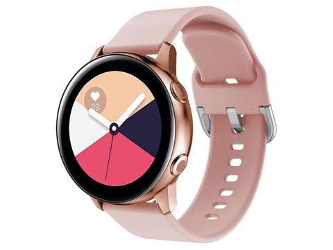 Rubber Universal Sportarmband Alogy Softband für Smartwatch 20mm Pink