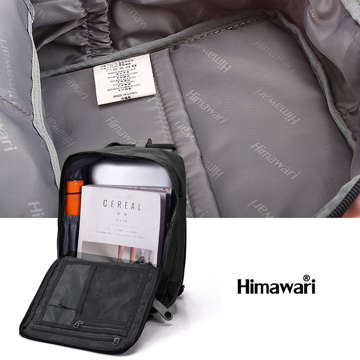 Rucksack Himawari Laptoptasche 14,1 geräumiges wasserdichtes Universal 17l Reiserucksack Vintage Schwarz