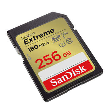 SANDISK EXTREME SDXC 256 GB 180/130 MB/s UHS-I U3 Speicherkarte (SDSDXVV-256G-GNCIN)