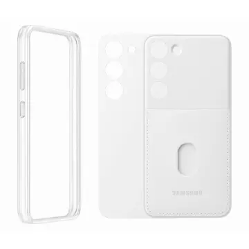 Samsung Frame Cover für Samsung Galaxy S23 Hülle mit austauschbaren Rückseiten weiß