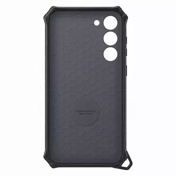 Samsung Rugged Gadget Case für Samsung Galaxy S23 Plus gepanzerte Abdeckung Ringhalter Ständer grau