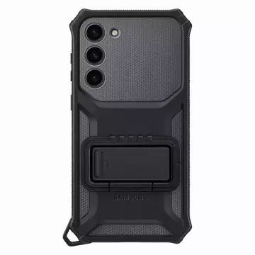 Samsung Rugged Gadget Case für Samsung Galaxy S23 Plus gepanzerte Abdeckung Ringhalter Ständer grau