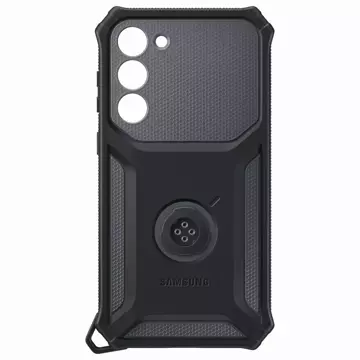 Samsung Rugged Gadget Case für Samsung Galaxy S23 Plus gepanzerte Abdeckung Ringhalter Ständer grau