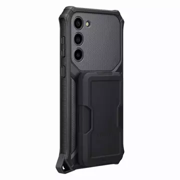 Samsung Rugged Gadget Case für Samsung Galaxy S23 Plus gepanzerte Abdeckung Ringhalter Ständer grau