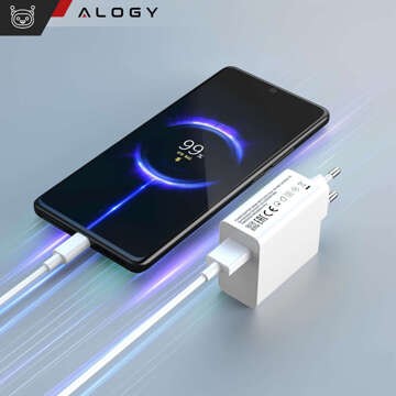 Schnelles 67-W-USB-Leistungsstarkes Ladegerät für Xiaomi QC Alogy Cube Schnellladung Weiß