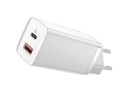 Schnellladegerät Baseus GaN2 Lite USB USB-C 65W EU Weiß