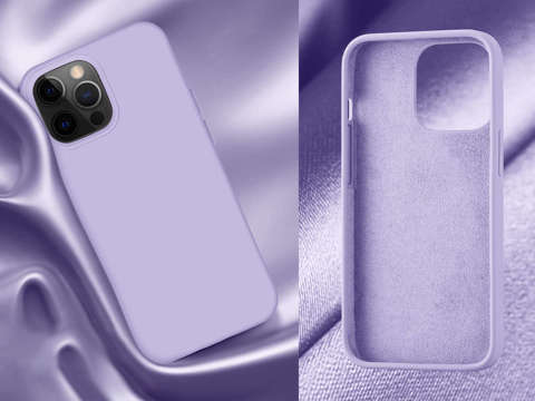 Schützende Alogy Thin Soft Case für iPhone 13 Pro Max Violettglas