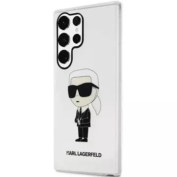 Schutzhülle Karl Lagerfeld KLHCS23LHNIKTCT für Samsung Galaxy S23 Ultra S918 transparente Hardcase Ikonik Karl Lagerfeld