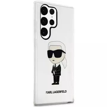 Schutzhülle Karl Lagerfeld KLHCS23LHNIKTCT für Samsung Galaxy S23 Ultra S918 transparente Hardcase Ikonik Karl Lagerfeld