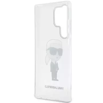 Schutzhülle Karl Lagerfeld KLHCS23LHNIKTCT für Samsung Galaxy S23 Ultra S918 transparente Hardcase Ikonik Karl Lagerfeld