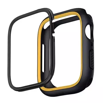 Schutzhülle UNIQ Moduo für Apple Watch Series 4/5/6/7/8/SE 40/41mm schwarz-senf/mitternachts-senf