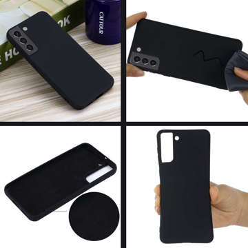 Schutzhülle für Alogy Thin Soft Case für Samsung Galaxy S22 Plus Schwarz