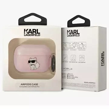 Schutzhülle für Kopfhörer Karl Lagerfeld für Airpods Pro cover pink/pink Ikonik Choupette