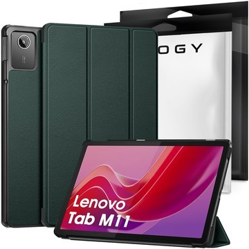 Schutzhülle für Lenovo Tab M11 10,95 Zoll TB330FU / TB330XU / TB331FC, Buchhülle mit Klappgehäuse, Case Cover Alogy, grüner Glasstift