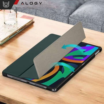 Schutzhülle für Lenovo Tab M11 10,95 Zoll TB330FU / TB330XU / TB331FC, Buchhülle mit Klappgehäuse, Case Cover Alogy, grüner Glasstift