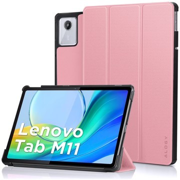 Schutzhülle für Lenovo Tab M11 10,95 Zoll TB330FU / TB330XU / TB331FC, Buchhülle mit Klappgehäuse, Schutzhülle, Alogy Pink Glass Stylus