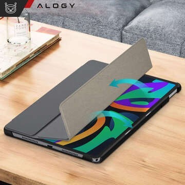 Schutzhülle für Lenovo Tab M11 10,95 Zoll TB330FU / TB330XU / TB331FC, Buchhülle mit Klappgehäuse, Schutzhülle aus grauem Glas von Alogy