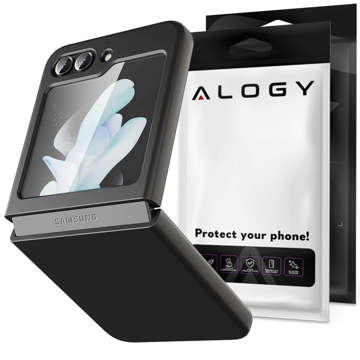 Schutzhülle für Samsung Galaxy Z Flip 5, dünn, Alogy-Handyhülle, schützend, mattschwarz