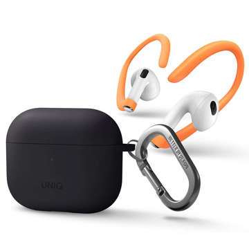 Schutzhülle für UNIQ Kopfhörer Nexo Case für Apple AirPods 3 Ear Hooks Silikon grau/grau