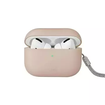 Schutzhülle für UNIQ-Ohrhörer Cover Lino AirPods Pro 2 Gen Silikon Pink/Blush Pink